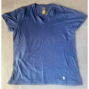 Polo Ralph Lauren t-shirt Medium Blue V-Neck Classic Fit Mens Cotton